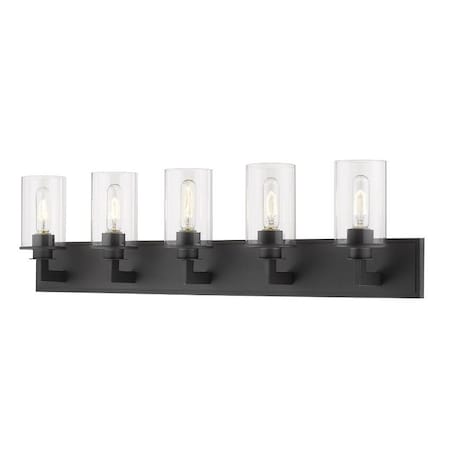 Z-Lite Savannah 5 Light Vanity, Bronze & Clear 462-5V-BRZ
